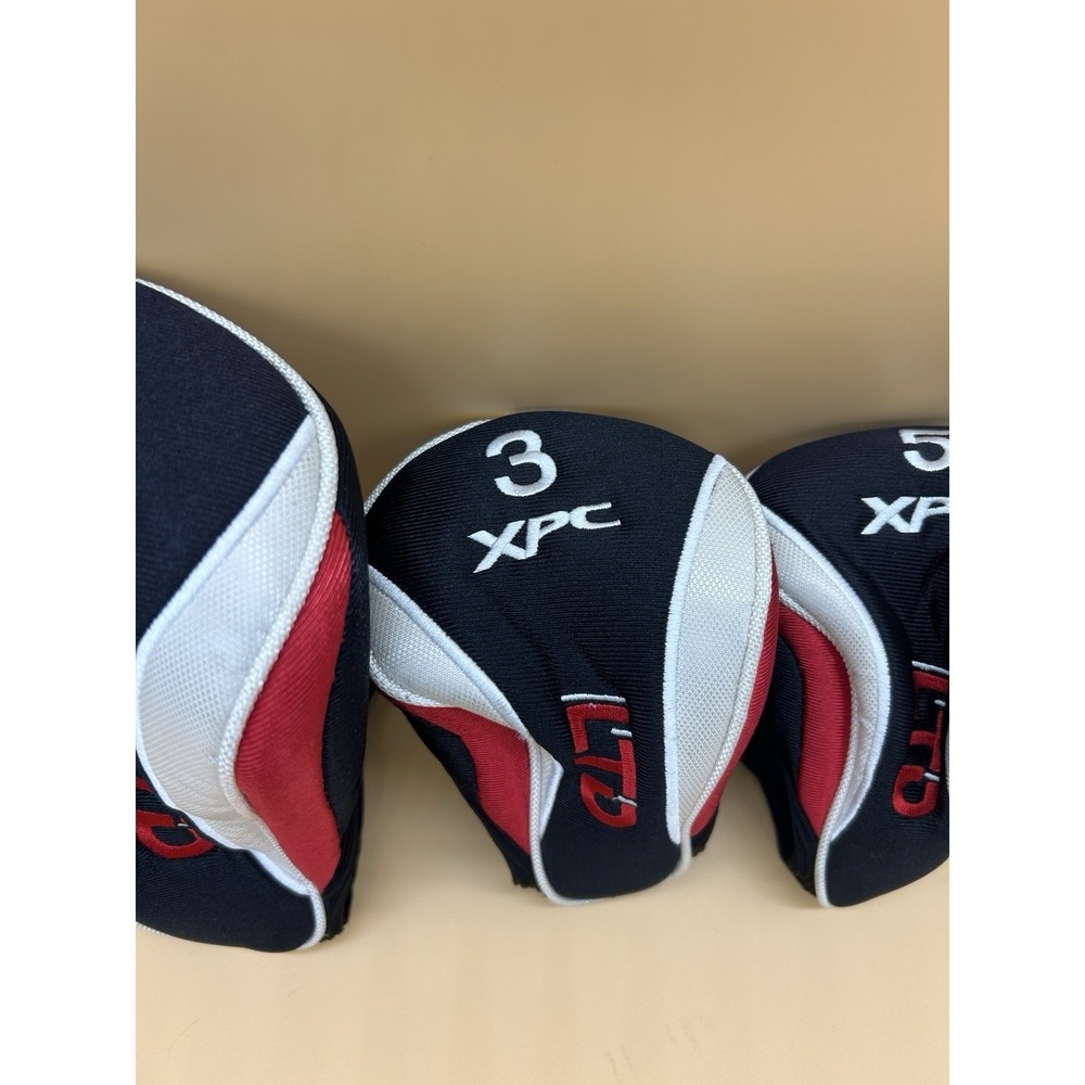 LTD XPC Golf Club HeadCovers Lot Of 4 Driver Fairway Wood Hybrid 1 3 5 Black Red - Picture 3 of 5